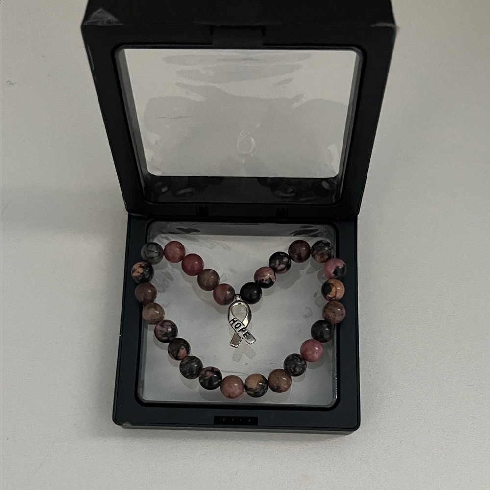 Beaded Bracelet with Silver Charm